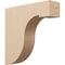 Ekena Millwork 8"W x 32"D x 32"H Thin Del Monte Rough Cedar Woodgrain TimberThane Corbel, Primed Tan CORUR08X32X32DELRCPR - alternate 1